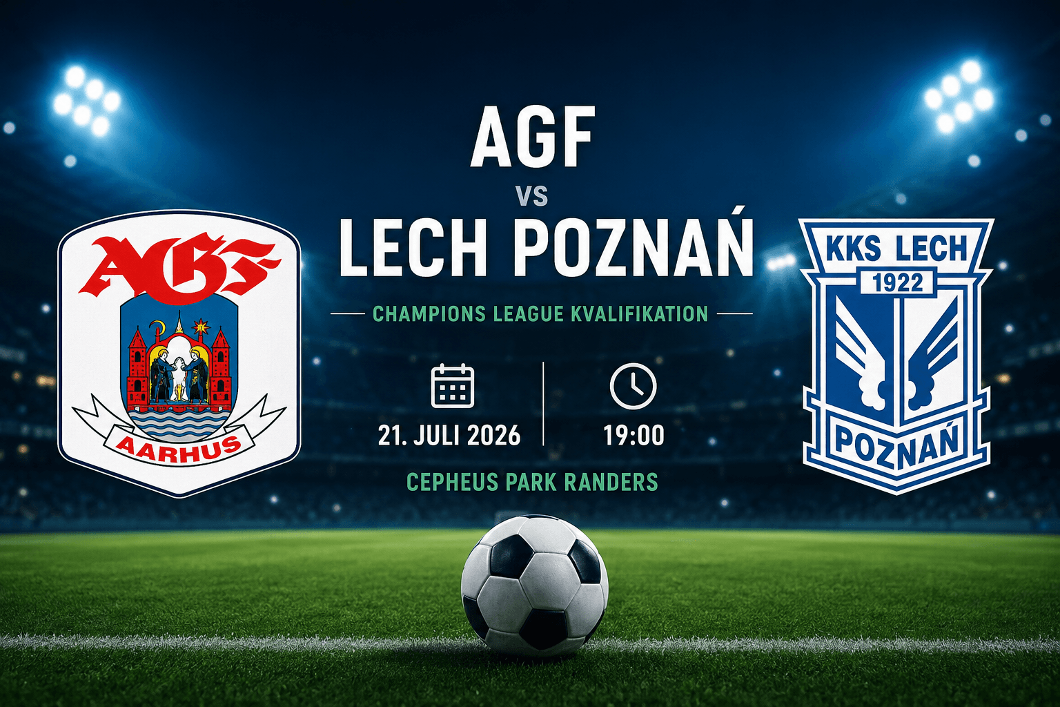 AGF - Lech Poznań spilforslag