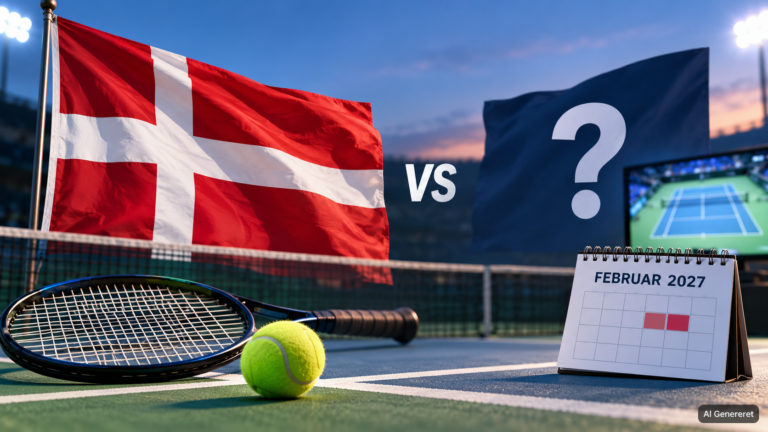 Davis Cup Danmark 2027 - næste kamp, modstander, hold og TV